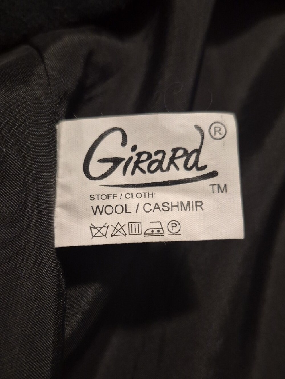 Vintage Men's Black Double-Breasted Long Overcoat - Classic Wool Blend - Picture 10 of 13